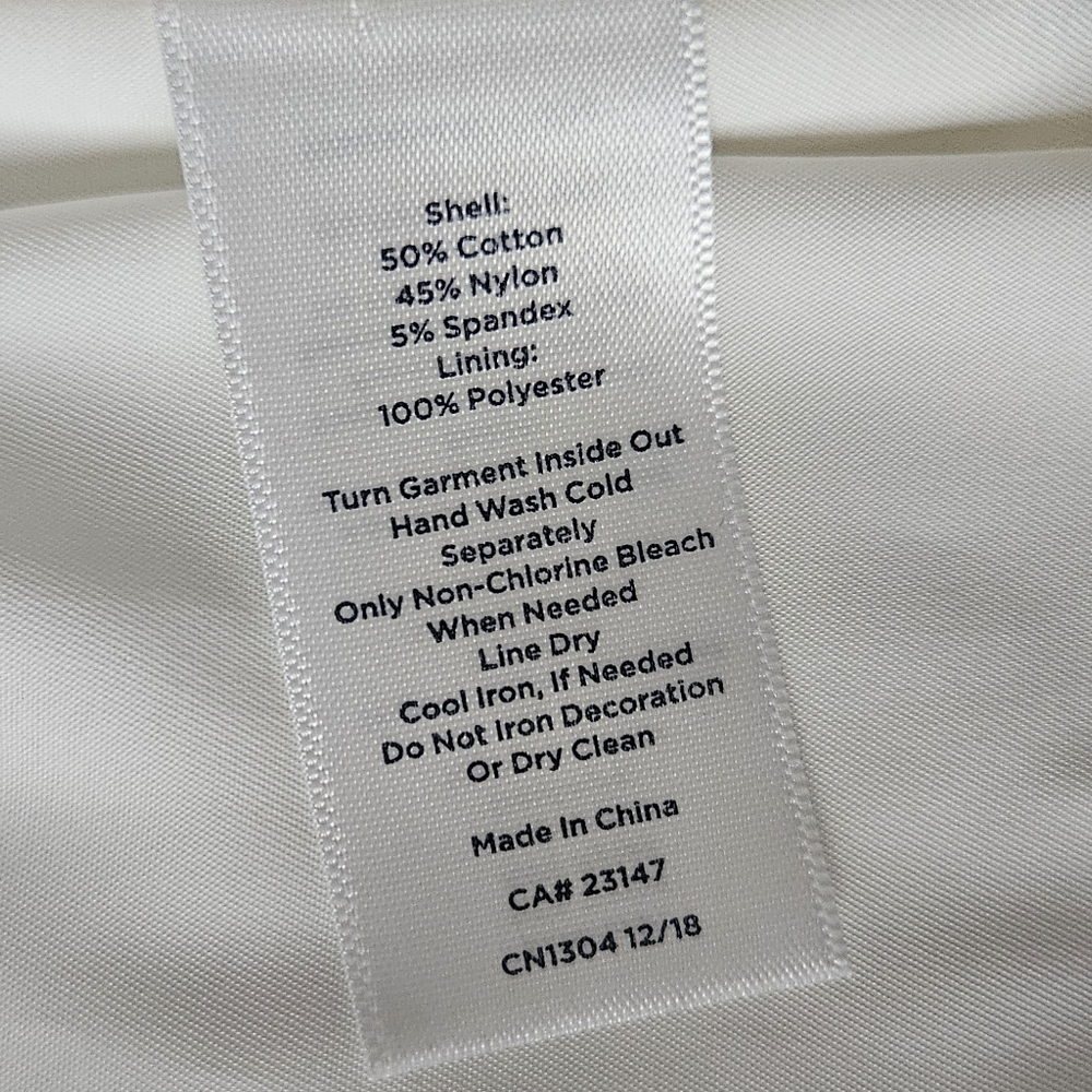 TALBOTS RSVP Beaded Floral Neckline White Sleeveless Top | SZ 4 - Picture 12 of 12
